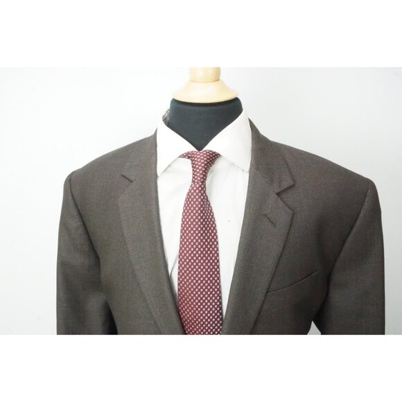 Coppley Galen VBC Wool Brown Nailhead 2 Pc Suit Jacket Pants Sz 49R - Picture 2 of 11